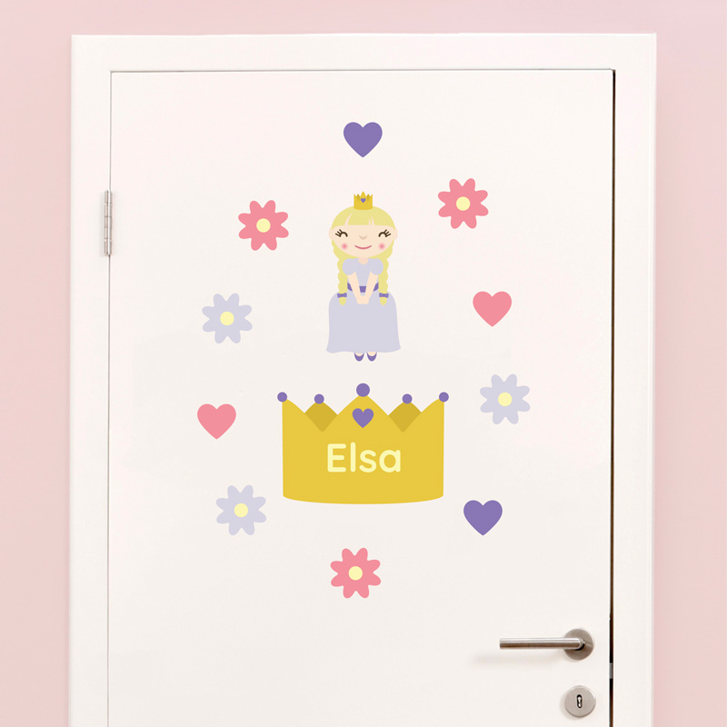 Door sticker princess theme