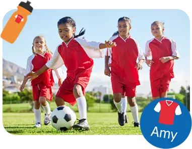 time de futebol feminino com kits do time vermelho