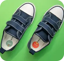 sapato com etiqueta personalizada