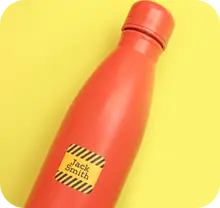 garrafa com rótulo personalizado