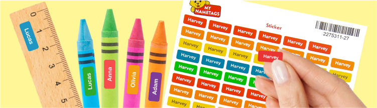 Banner de mini etiquetas de identificação personalizadas
